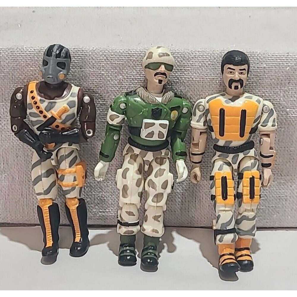 Set Of 3 Vintage 1990 Lanard Action Figures